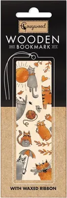 Productafbeelding van Houten bladwijzer "Kattenverhalen" - Cozywood
