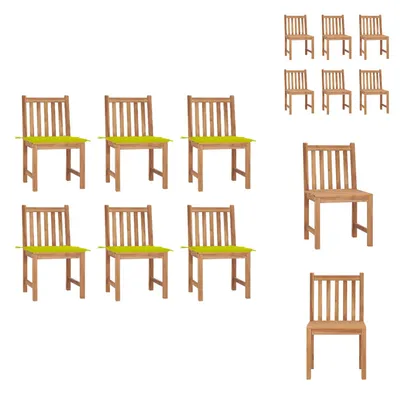 Produktbild von vidaXL Gartenstühle 6 Stk. mit Kissen Massivholz Teak - Gartenstühle