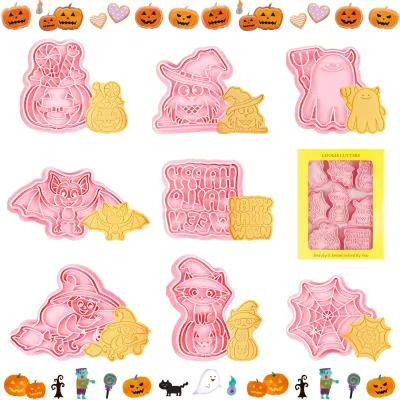 8er-Set Halloween-Keksausstecher, Tiermotive, Kunststoff