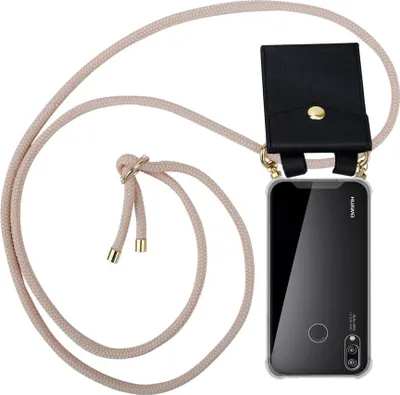 Obrázek produktu pro Cadorabo Pouzdro pro Huawei P20 LITE 2018 / NOVA 3E Ochranné pouzdro v růžové barvě Řetízek na mobilní telefon Silikonové pouzdro s odnímatelnou šňůrkou