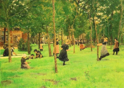 Produktbild von Kunstkarte Max Liebermann "Spielende Kinder"