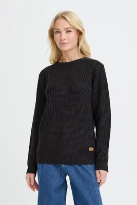 Produktbild von OXMO OXEDNA ONECK Damen Strickpullover Grobstrick Pullover regular fit