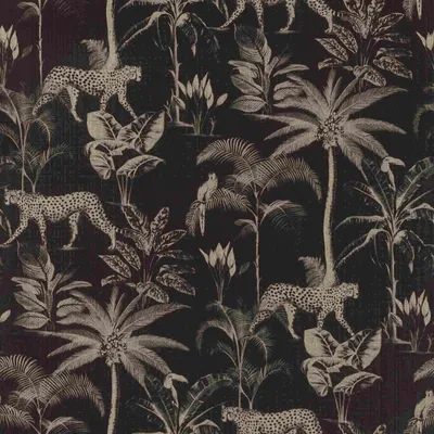 Produktbild von Vliestapete 409031 Tapete Tiere 53 x 1005 cm Rasch Selection Schwarz Gold