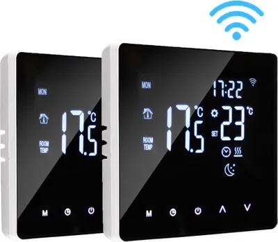 Zdjęcie produktu dla 2X Tuya WiFi Smart Thermostat ogrzewanie podłogowe ogrzewanie wody termostat pokojowy regulator temperatury, sterowanie aplikacją dla domu biura szkoły hotelu 3A - Biały