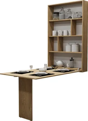 Produktbild von MIRJAN24 Wandtisch Abi, Stilvoll Esszimmertisch, Moderne Essgruppe, Esszimmer (Farbe: Eiche Cremona)