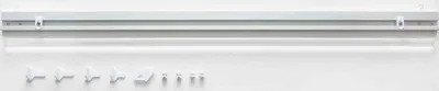 Produktbild von Halbtransparente Schiebegardine mit Ösen HxB 245x60 cm Weiß »Leipzig« Kettenmuster lichtdurchlässig elegante Struktur  202450P