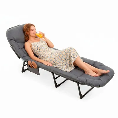 Produktbild von Springos® Campingbett Feldbett Klappbett Reisebett 200x65 cm Tragbare Liege Belastbar