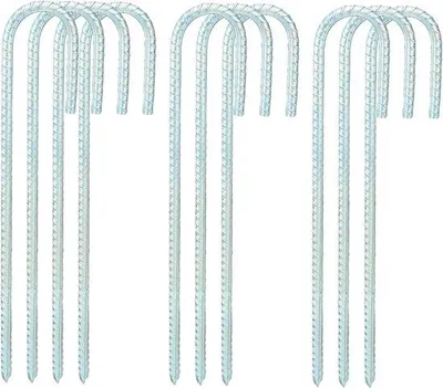 Obrázok produktu pre Pevné oceľové kotvy 30 cm, 8 mm pre stany a trampolíny