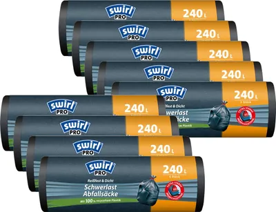 Produktbild von Swirl Schwerlast Säcke 240L 5 stk./ Rolle (9er Pack)