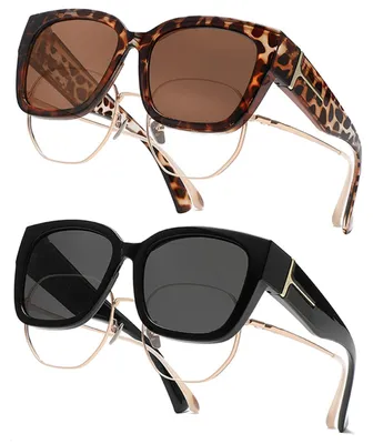 Produktbild von Solidchoice – Set aus 2 polarisierten Sonnenbrillen für Damen und Herren – UV400-Schutz