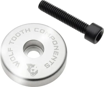 Image de Bandeau Ultralight Wolf Tooth, entretoise intégrée de 5mm, 1 1/8", argent brut