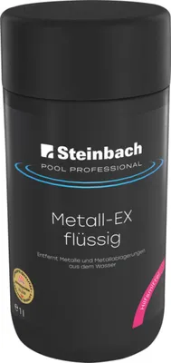 Produktbild von Steinbach | Poolpflege Professional Metall-EX flüssig | Beckenreiniger | entfernt Metalleffekte | schützt vor Verfärbungen | ideal für kristallklares Wasser