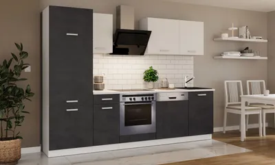 Produktbild von Küche Toni 270 cm Küchenzeile Küchenblock Singleküche Einbauküche