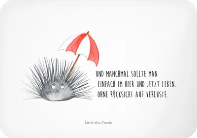 Produktbild von Mr. & Mrs. Panda magnet Seeigel - Weiß - Geschenk, Selbstakzeptanz, wandmagnet, holzmagnet, Selbstliebe, whiteboardmagnet, Lebe, Leben, Kühlschrankmagnet, Pinnwandmagnet