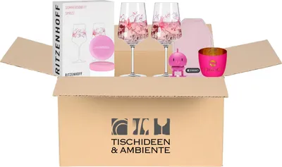 Produktbild von Tischideen & Ambiente Geschenkbox Valentinstag pink 5tlg - Pink Love