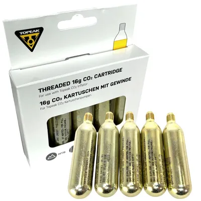Produktbild von Topeak Fahrradpumpen CO2-Kartuschen mit Gewinde 5x16g Set