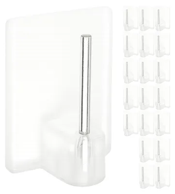 Immagine prodotto di Ganci adesivi per tende, trasparenti, 20 pezzi, dimensioni 24 x 16,5 mm, per tende