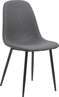 Produktbild von Stuhl Celia dunkelgrauer Bezug Nesia 29 & schwarzes Metallgestell