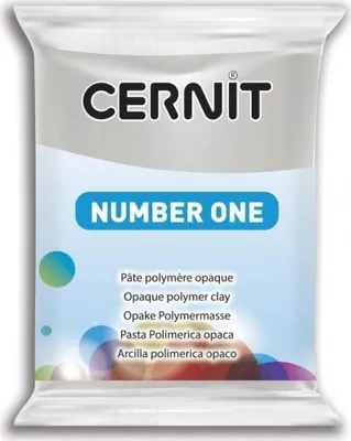 Produktbild von Cernit Polymer Clay N°1 Polymer-Ton Grey 56 g