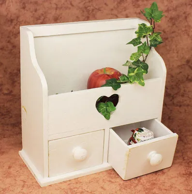 Zdjęcie produktu dla Mini komoda Komoda z 2 szufladami 12236 Półka 28 cm Pudełko na biżuterię Półka Shabby