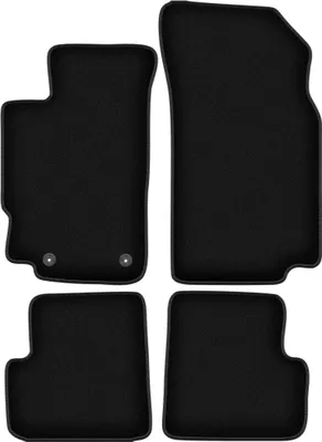 Image de Tapis de sol velours sur-mesure pour Peugeot 406 (1995-2004, berline, break, break) noir, jeu 4 pièces, fixations