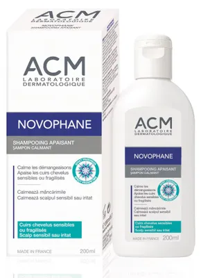 Zdjęcie produktu dla Laboratoire ACM, Novophane, pantenol, szampon do pielęgnacji włosów, łagodzący, do wrażliwej skóry głowy, 200 ml