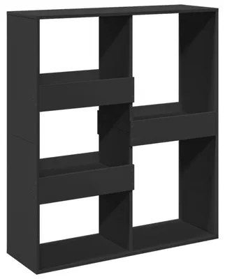 Zdjęcie produktu dla Półka regał jako przegroda, czarna, 100x33x115 cm, płyta wiórowa