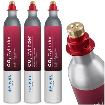 Obrázek produktu pro Sada náhradních lahví SpinelSoda CO2 Quick Change pro sypače vody, naplněná, 3 kusy