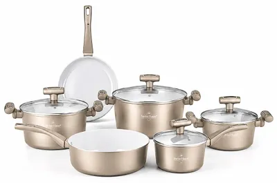 Image de Ensemble de vaisselle Swiss Haus Sada, 10 pièces, collection SAPPHIRE, pour champagne