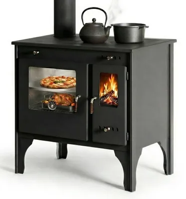 Produktbild von Holzherd R ECO INOX mit Edelstahlbackofen, linke Version