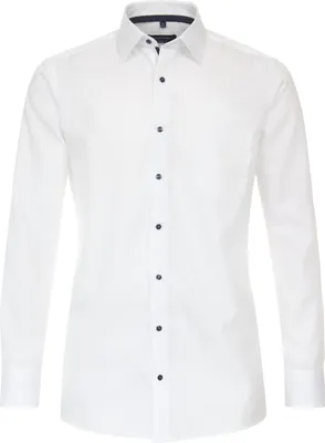 Produktbild von CASAMODA Herren Businesshemd Langarm Kent Comfort-Fit Struktur Weiß 50
