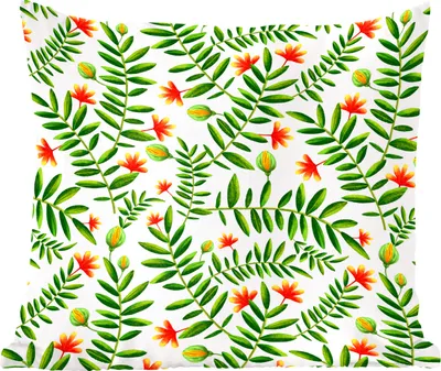 Produktbild von MuchoWow® Zierkissen Sofakissen Wohnzimmer Dekokissen 60x60 cm Blumen - Dschungel - Design - Sitzfläche - Foto Polster