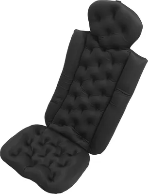 Obrázok produktu pre Vankúš do vane na celé telo, ergonomický, odnímateľný, mäkko polstrovaný, do vane s prísavkou na podporu hlavy, krku a ramien, čierny