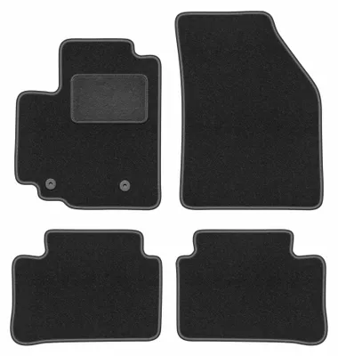 Produktbild von Velours-Fußmatten für Opel Agila B 2008-2014 (Schrägheck) – 4-tlg, Graphit, passgenau – Wielganizator LUX