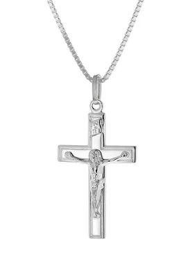 trendor 41402 Halskette mit Kruzifix Kreuz-Anhänger 925 Silber 1