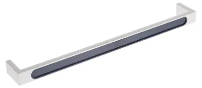 Image de Porte-serviettes, barre porte-serviettes à fixation murale, 60 cm, acier inoxydable, noir