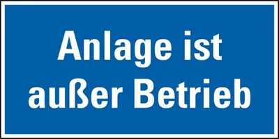 Produktbild von Dreifke® Schild I Maschinen-Hinweisschild Anlage ist außer Betrieb, Magnetfol...