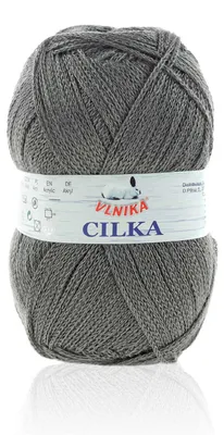 100g Strickgarn CILKA by VLNIKA Klassikgarn Strickwolle mit Schimmereffekt, dunkelgrau
