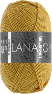 Produktbild von Lana Grossa MEILENWEIT 50 g CASHMERE weiche 4-fach Sockenwolle mit Kaschmir-Anteil 210 m Farbe 046 - Curry