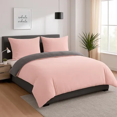 Produktbild von Heimtexland Teddy Flanell Wende Bettwäsche Set I Winter Bettbezug I kuschelig weich und warm I 2 Kopfkissen 80x80 I Bettdecke 200x200 I Cashmere Touch Geschenkidee Weihnachten Typ751 Rosa