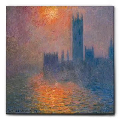 Image de Giallobus - Château - Claude Monet - 50L x 50l cm - Tableau - Toile à cadre standard