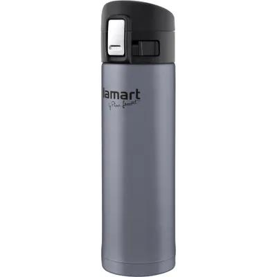 Obrázok produktu pre LAMART LT4044 Termoska, 0,42 litra, vysoko kvalitný nerezovo-plastový materiál, šedá/čierna farba