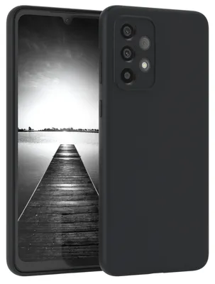 Produktbild von EAZY CASE Silikonhülle für Samsung Galaxy A33 5G Silikon Backcover Schutz in Schwarz