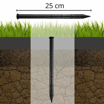 Produktbild von Anker (25cm, 10 stück) Erdanker Rasenkantenanker Befestigungsanker Bodenanker