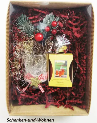 Produktbild von Geschenke-Box "Teelicht - Set" weihnachtlich dekoriert und sortiert