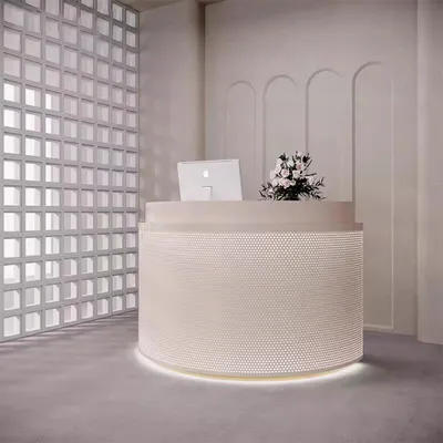 Produktbild von Geschäft Salon Empfangstisch Theke Tresen Kasse Beige 120*60cm