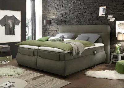 Produktbild von Boxspringbett 180x200 cm elektrisch verstellbar EDIRNE-09 in Uran 09 stone