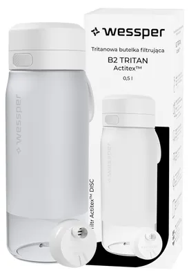 Produktbild von Wasserfilterflasche aus Tritan, 500 ml – Weiß