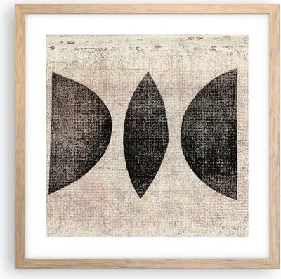 Produktbild von Gerahmtes Poster - Rahmen in heller Eiche - Form Figuren Geometrisch - 40x40 cm - Wand Bild - Wanddeko - Wandbilder - Kunstposter - Wandposter - Bilderrahmen - Bilder - Kunstdruck - P2NAC40x40-5099