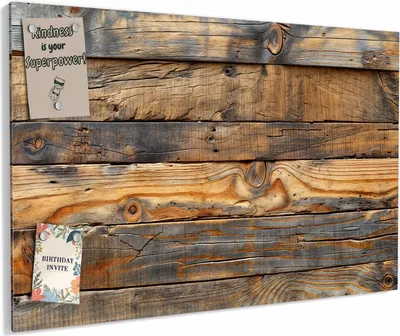 Produktbild von Magnettafel 60x40cm magnetisch & beschreibbar Metall-Board - Holzwandoptik